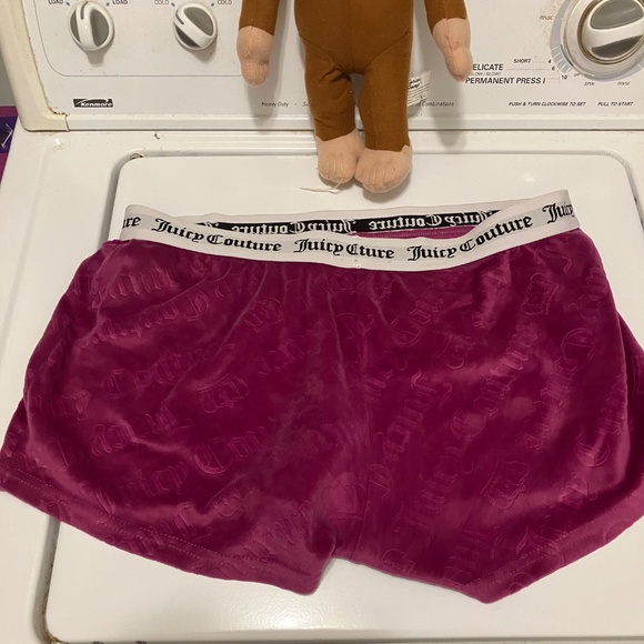 Y2K Juicy Couture Women Sleepwear Medium Purple Sleep Shorts Shorts Logo Velour - Picture 5 of 7